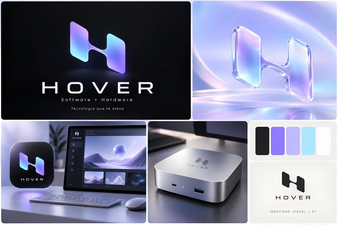 Aplicación de la marca HOVER en equipo de cómputo